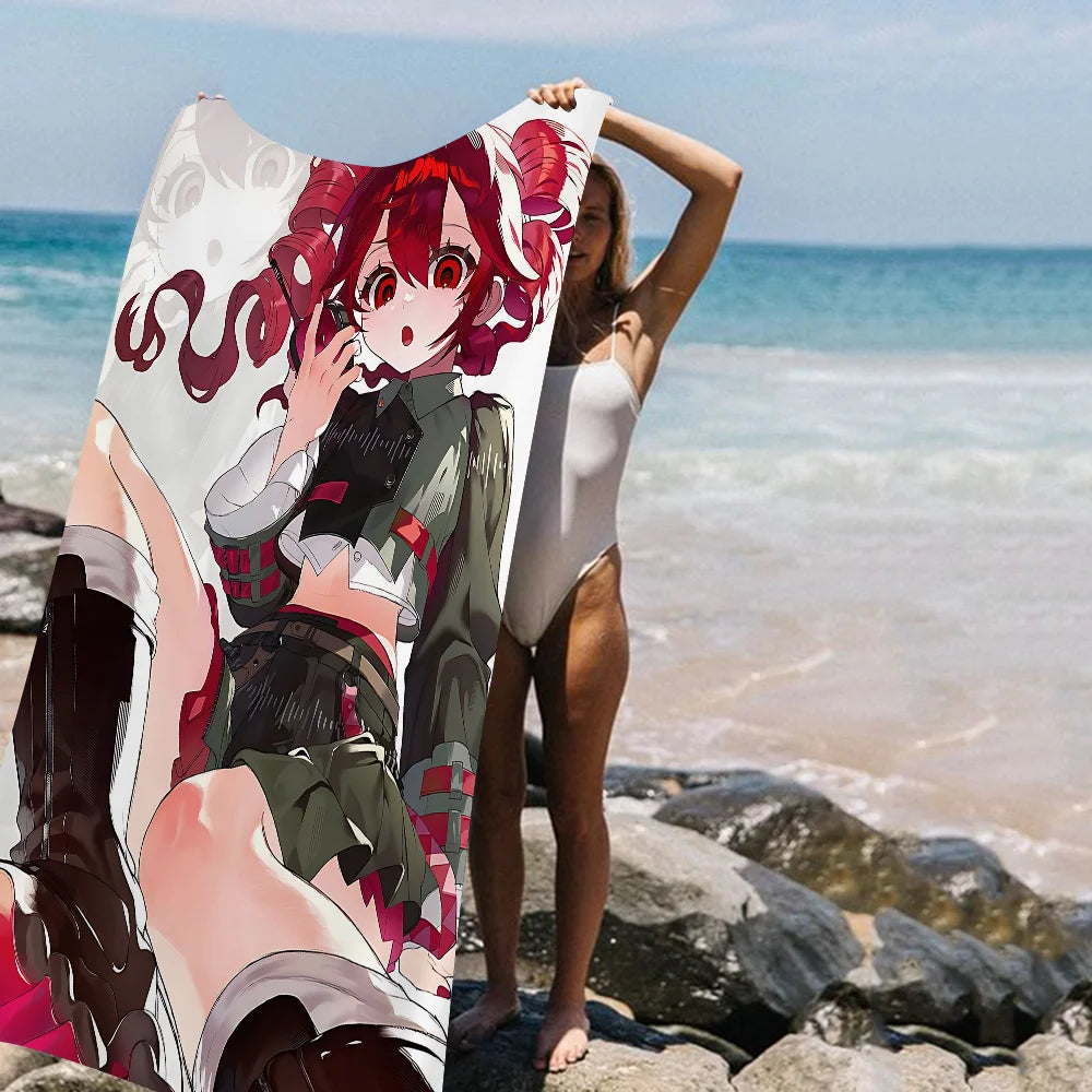 T-TETO K-Kasane Anime Cartoon Beach Towel Cute Kawaii Room Decor Bath Girls Children Hand Towels For Bathroom Shower