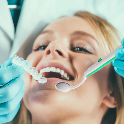 LED Lighting Dental Mouth Mirror Super Bright Teeth Whiten Clean Checking Tool