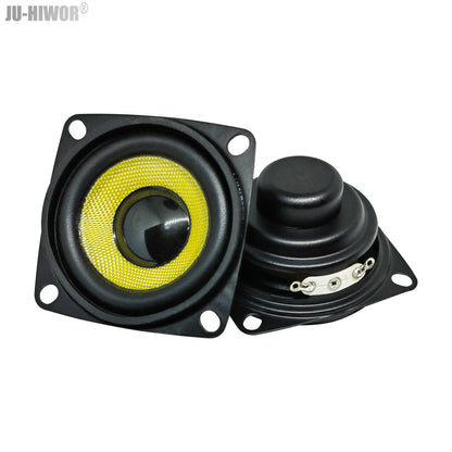 2pcs 4 Ohms 5W 53mm Square 16 Core Dual Neodymium Magnetic Waterproof Speaker 2 inch Yellow Glassfiber bluetooth Loudspeaker
