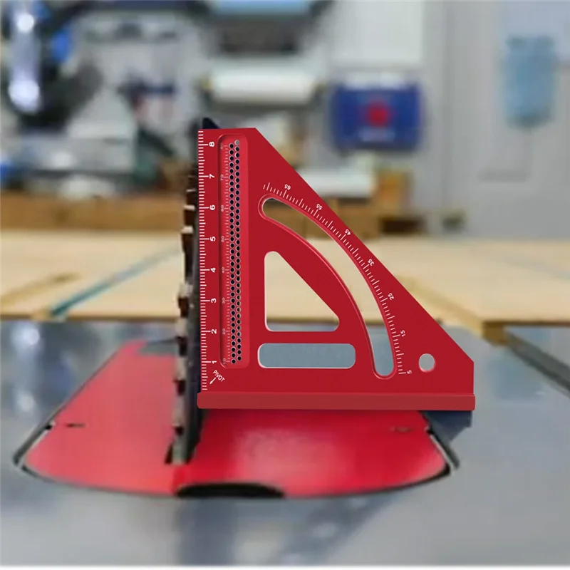 ABKJ-Multi Angle Measuring Ruler,Woodworking Square Protractor,Aluminum Miter Triangle Ruler,Precision Layout Measuring Tool