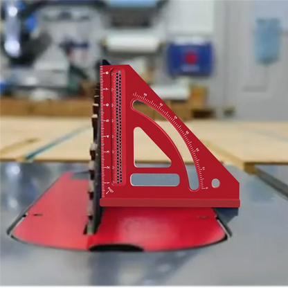 ABKJ-Multi Angle Measuring Ruler,Woodworking Square Protractor,Aluminum Miter Triangle Ruler,Precision Layout Measuring Tool