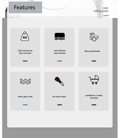 Baby Stroller Hanging Hook Kids Pram Handlebar Hanging Hooks Mommy Bag Handfree Storage Universal Motorcycle Handle Bar Hook