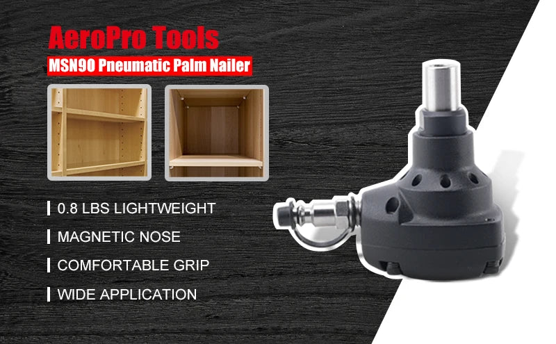 AEROPRO Air Palm Nailer Pneumatic Mini Palm Nailer Palm Hammer Ergonomic Lightweight Impact Nails For Wood Working Nail Gun