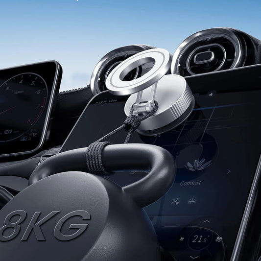 Magnetic Vacuum Car Mount Phone Holder 360° Rotatable Vacuum Adsorption Car Phone Mount Car Mobile Phone Holder for Magsafe