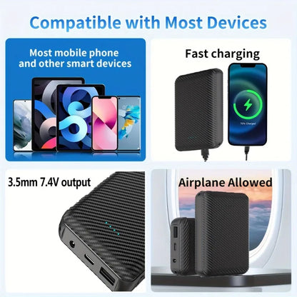 Power Bank 5V 10000mAh Portabl Charging Power Supply Phone External Battery for Heated Jacket Vest Underwear Heated Clothing