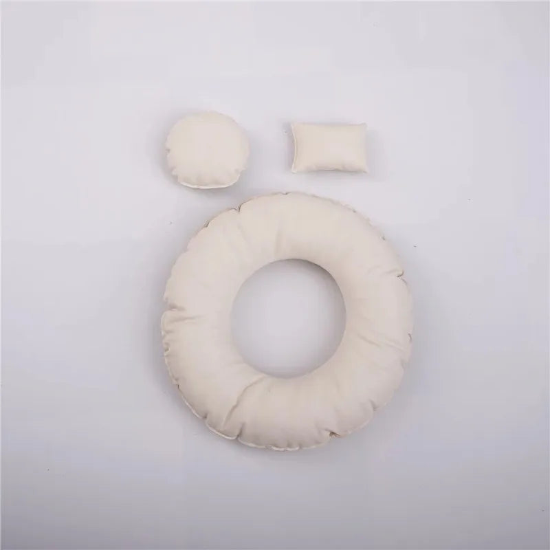 Newborn Photography Props Creativity Donut Posing Pillows Cushion Crescent Basket Filling Pillow Baby Photoshoot Accessories