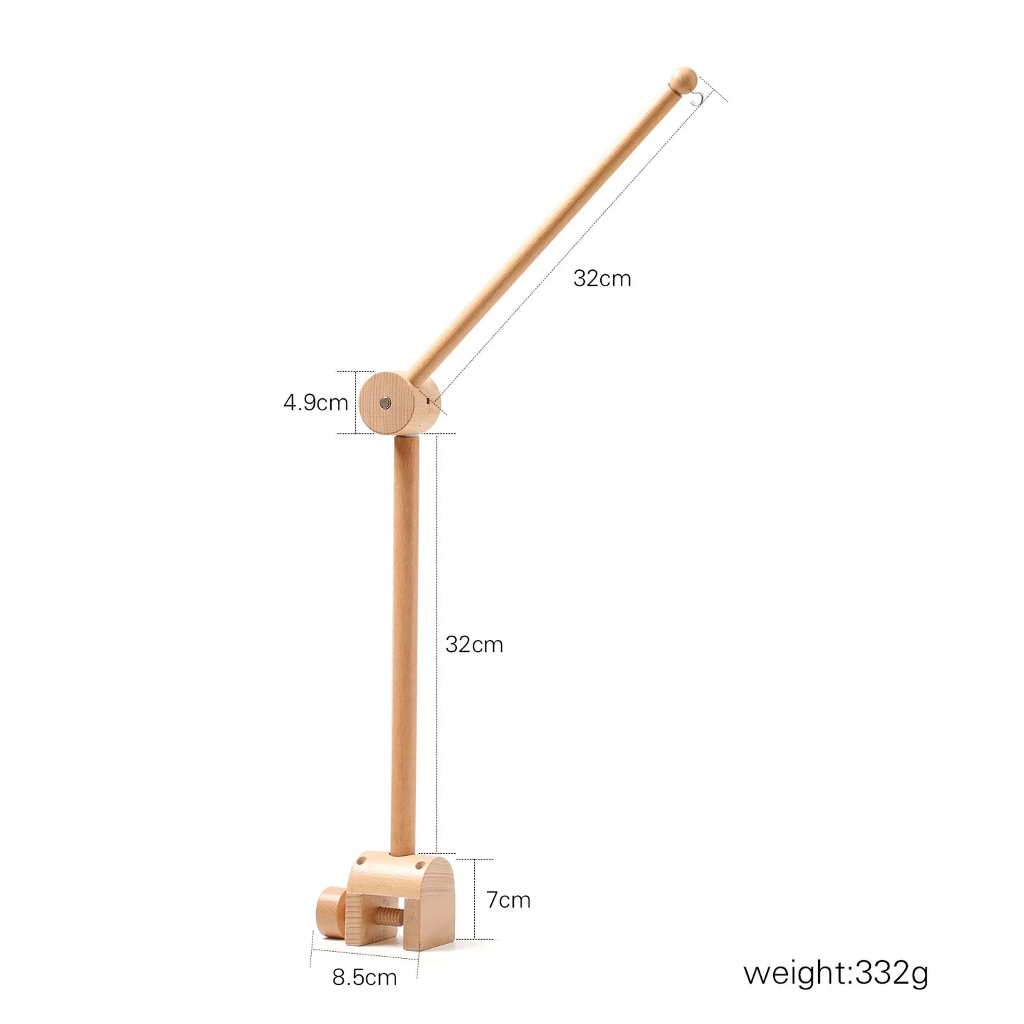 Baby Crib Mobile Rattle Toy For 0-12 Months Cartoon Felt Forest Animal Bed Bell Hanging Wooden Bracket Mobile Newbaby Rattle Toy