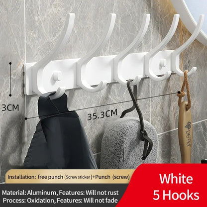 no drill Door Behind Hook Storage Wall Hanging Clothes Hanger Coat Hook Punch-free Hanger Bedroom Organizer Storage Kitchen Acce