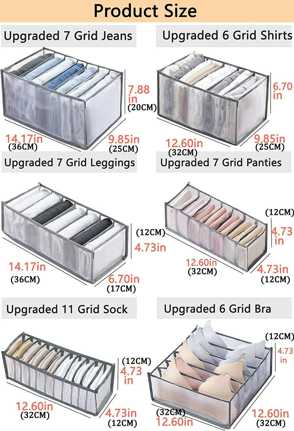 Closet Organizer Underwear Organizer For Wardrobe Clothes Organizers Cabinets Drawer Organizers Bra Socks Storage Organizer Box