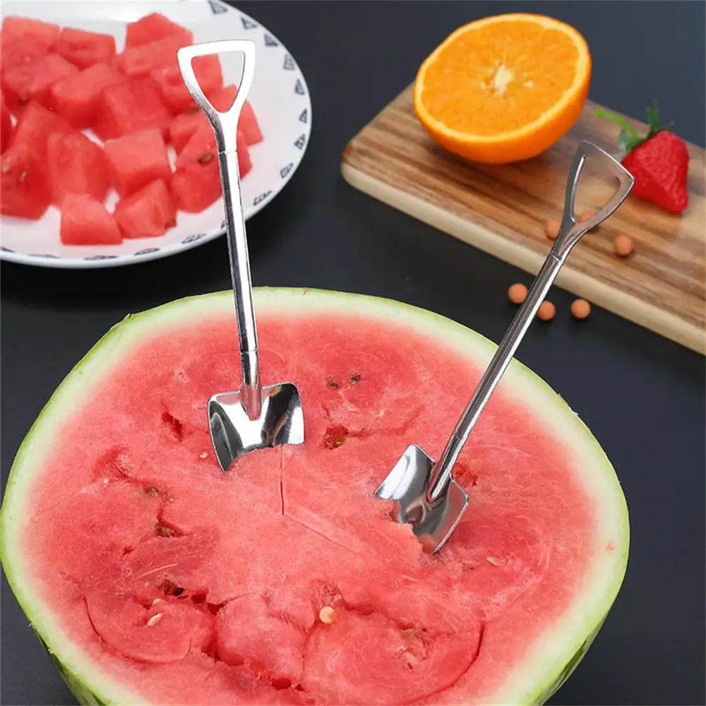 4pcs/Set Shovel Spoon Shovel Spoon Stainless Steel Tea Spoon Creative Coffee Spoon Household Eating Watermelon Shovel Spoon Ice