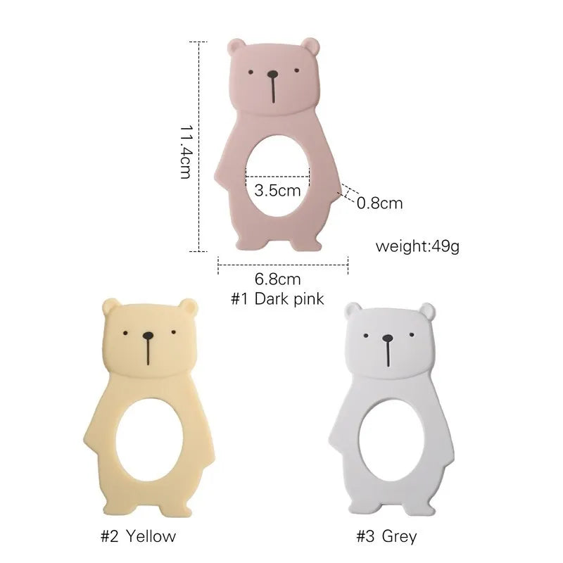 Baby Silicone Teethers Animal Food Grade Silicone Baby 0-12 Toys Silicone Teeth Grinding Stick Newborn Pacifier Accessories Toys