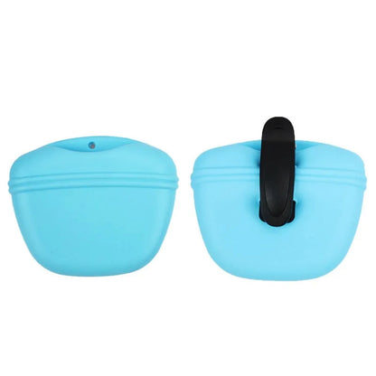 Silicone Dog Treat Bag Outdoor Feeder Puppy Snack Pouch Food Reward Storage Bag Pet Portable Dog Training Waist Bag