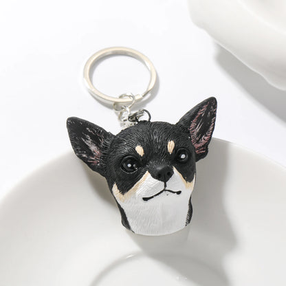 Custom Dog Head Ornament Personalized Cartoon Portrait Pet Keychain Customized Pet Gift Pet Mini Sculpture Pet Lover Gift Ideas