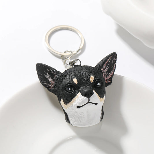 Custom Dog Head Ornament Personalized Cartoon Portrait Pet Keychain Customized Pet Gift Pet Mini Sculpture Pet Lover Gift Ideas