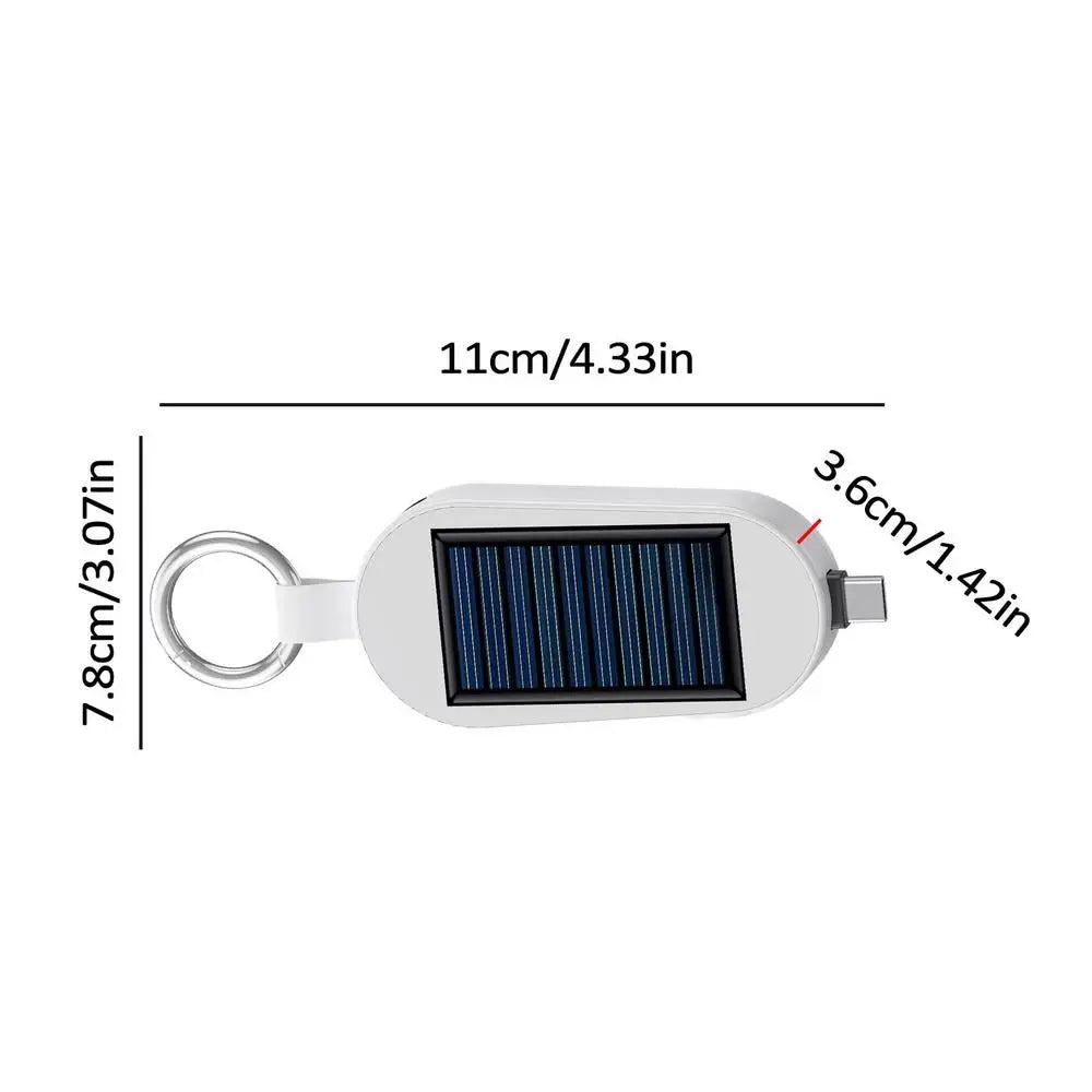 Solar Power Bank Pocket Power Bank Solar Keychain Charger Fast Charging Wireless Charger Portable External Power Bank Keychain