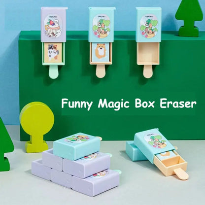 Supplies Little Magician Wiping Tools Pencil Erasers School Office Supplies Writing Drawing Eraser Magic Box Rubber Eraser