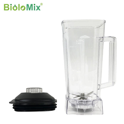 commercial Blender spare parts BPA FREE 2L Square Container Jar Jug Pitcher Cup bottom with serrated smoothies blades lid