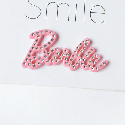 5pcs Cute Pink Series Cartoon Resin Flatback Cabochons for Diy Jewelry Making Handmade Crafts Materials Junk Case Charms