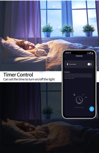 Tuya Smart LED Bulb E27 APP Control Dimmable Light Bluetooth RGB Lamp 220V Bedroom Decoration Party Lighting Smart Life