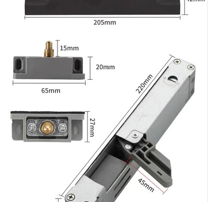 Door Damping Buffer Wooden Door Flat Outward Opening Invisible Door Home Closing Silent Hydraulic Door Closer Anti-pinch