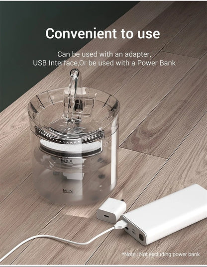 Auto Smart Cat Water Fountain Quiet Tilted Design Energy Efficient Pet Drinker for Fresh Water Circulation