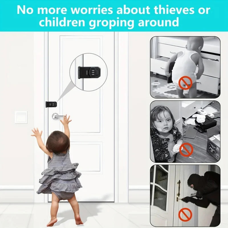 Anti-theft Combination Locks Keyless Household Security Cabinet Password Lock for Door Locks,Shoe Cabinets,Drawers,Wardrobes