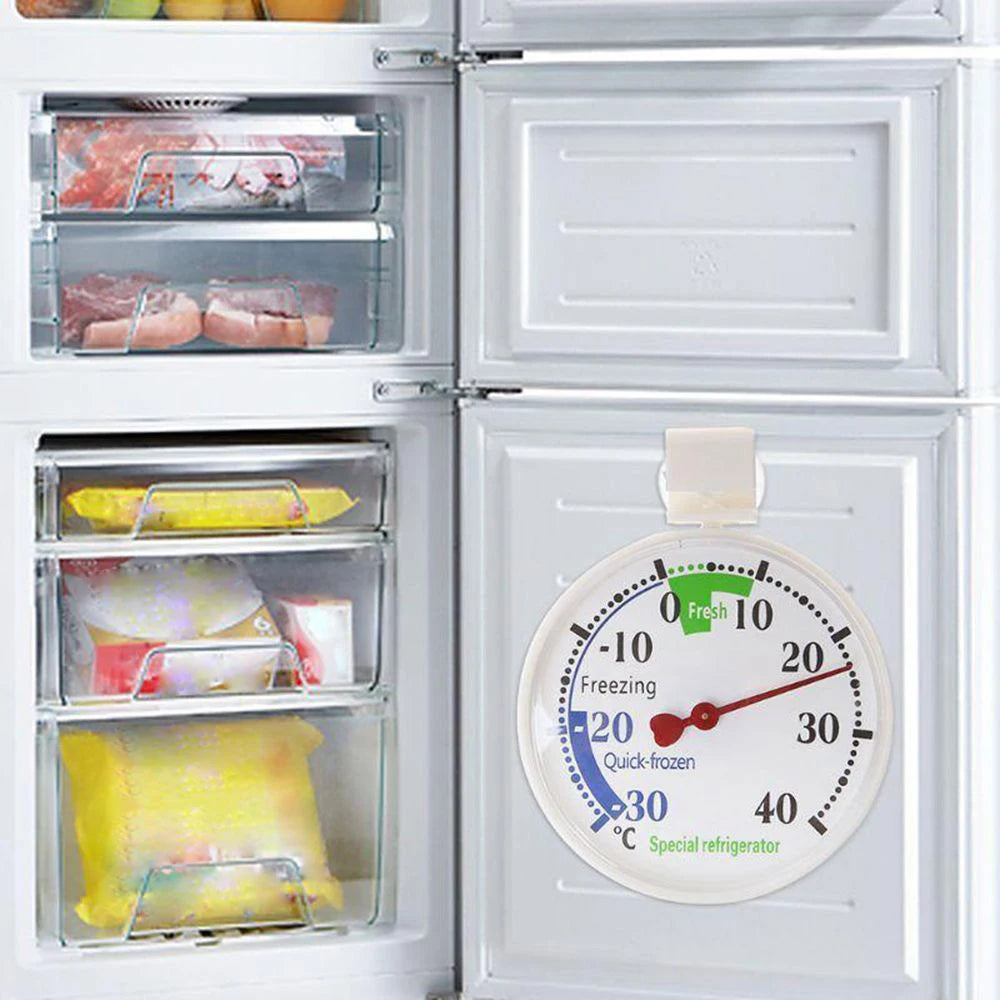 Refrigerator Thermometer -30-40 deg C Classic Fridge Thermometer Large Dial Thermometer for Freezer Refrigerator Cooler