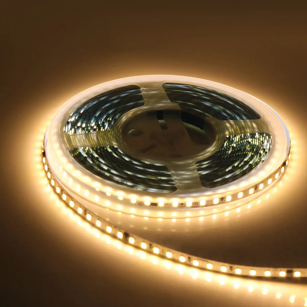 5m 10m 20m 50m LED Strip Light AC 220V 230V 240V IP55 2835 120 LEDs Flexible Ribbon Rope Lights Tape 9 Colors Home Decoration