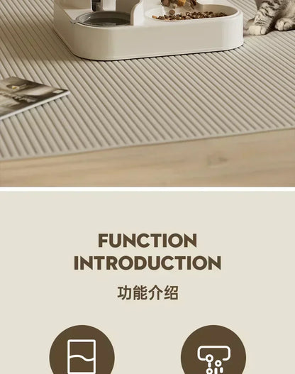 Automatic Cat Dog Feeder with Water Fountain Large Capacity Elevated Bowl Anti-Tip Design for Pets Drinker Accessories