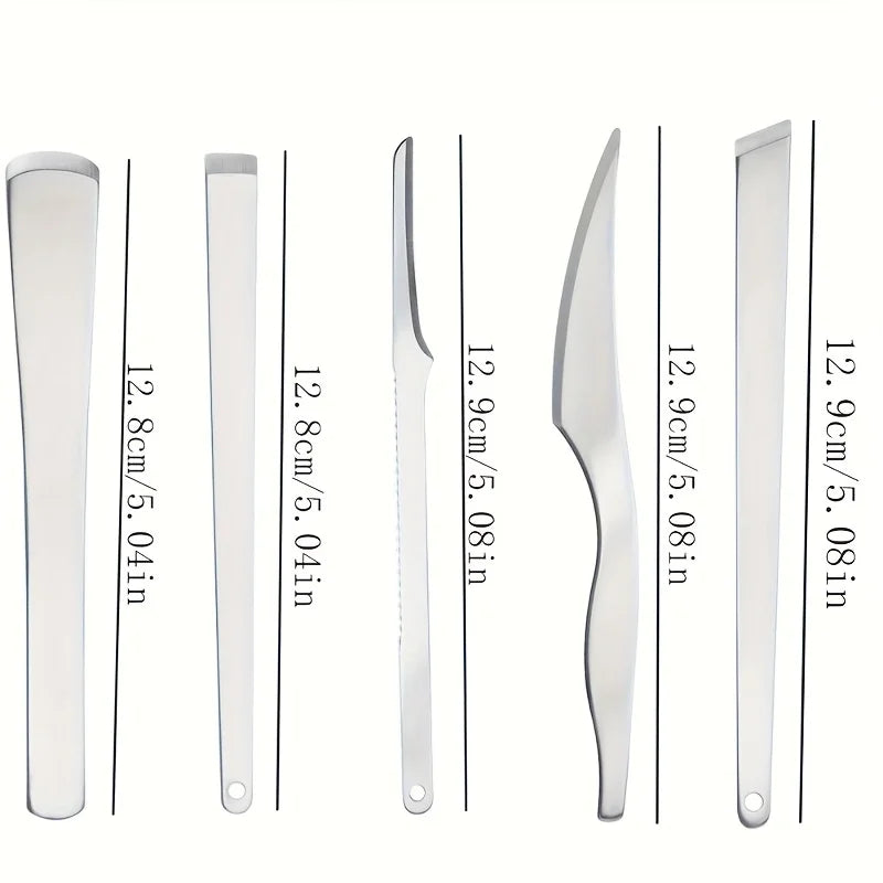 Stainless Steel Pedicure Tools Foot Cleaning and Care, Dead Skin Scraper,Reusable Foot Exfoliation, Foot Skin File,Toenail Knife