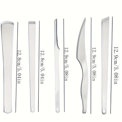 Stainless Steel Pedicure Tools Foot Cleaning and Care, Dead Skin Scraper,Reusable Foot Exfoliation, Foot Skin File,Toenail Knife