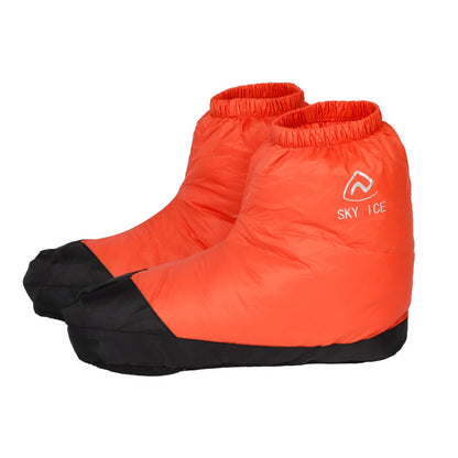 Waterproof Warm Down Slipper Boots Lightweight Duck Down lining Down Socks Stuffed Booties Down Feet Covers