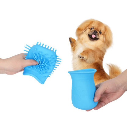 Tbelix Dog Paw Cleaner Cup Soft Silicone Foot Clean Brush Portable Pet Dogs Dirty Foot Wash Foot Cleaning Bucket Foot Wash Tools
