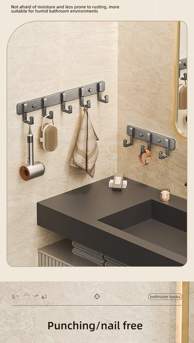 Hooks Over The Door 6 Hooks Clothes Coat Hat Towal Hanger Bathroom Organizer Rack By Hanger Holder Home Kitchen Accessories