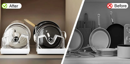 Pull out Pots and Pans Organizer Sliding Pot Lid Holder Kitchen Spice Rack Tableware Organizer Multifunctional Dish Drying Racks