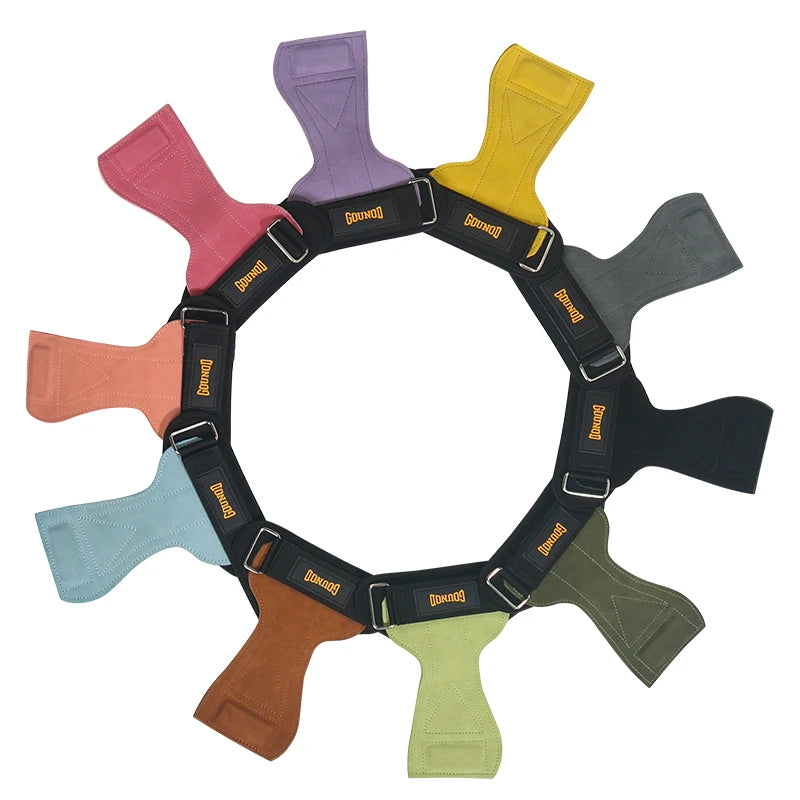 2PC/1pair GOUNOD Palm Guards Rindsleder Palm Guards Gewichtheben Gymnastik handschuhe Griffe rutsch feste Fitness geräte