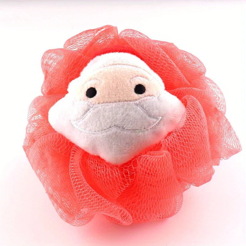 2PCS Christmas series Bath Ball doll lovely bath ball bath flower colorful holiday gift bath bath scrub