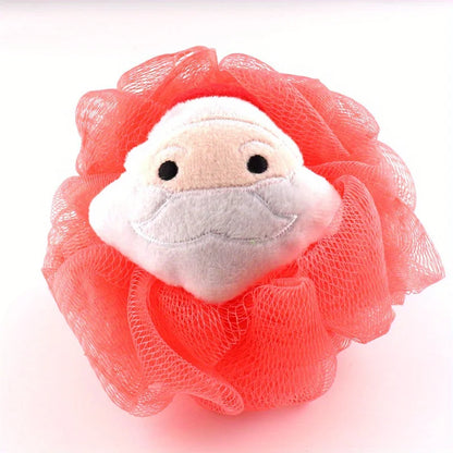 2PCS Christmas series Bath Ball doll lovely bath ball bath flower colorful holiday gift bath bath scrub