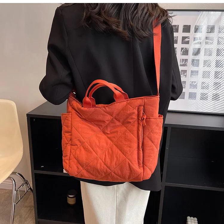Large capacity Tote Bags for Women Shoulder Side Bag Fashion Space cotton Shopper Shopping Bags cute Ladies Totes 2022 Winter