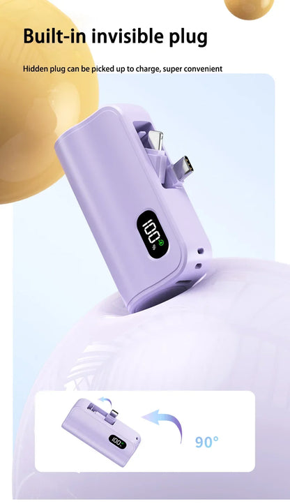 Xiaomi Capsule Power Bank 50000mAh Pocket Power Bank 120W Fast Charge Portable Mini Power Bank Suitable for iPhone and Android