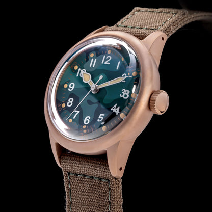 【SHY035】THORN Watch CuSn8 Tin Bronze Watch 36mm Diameter WWII Military Watch Retro Watch Trendy Men's Watch NH35 Movement
