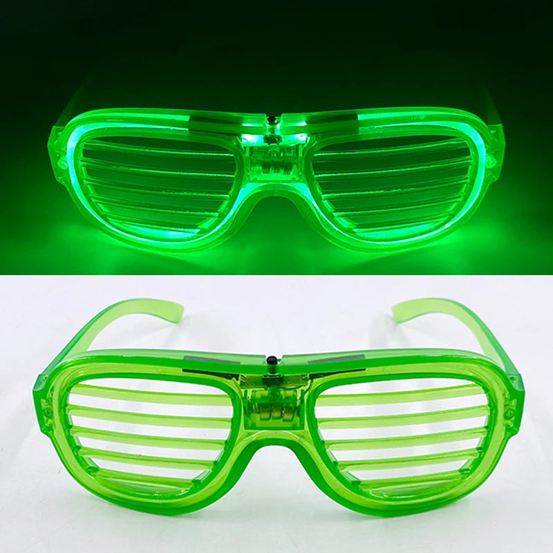 Light Up LED Glasses 5 Colors Heart Shape Glow Glasses Glow in The Dark Party Supplies Neon Party Favors for Kids Adults