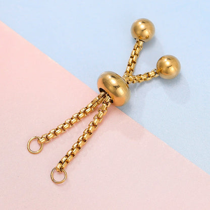 3pcs/lot Adjustable 304 Stainless Steel Bracelet Makings Slider Extender Box Chains with Ball Ends for DIY Jewelry Making