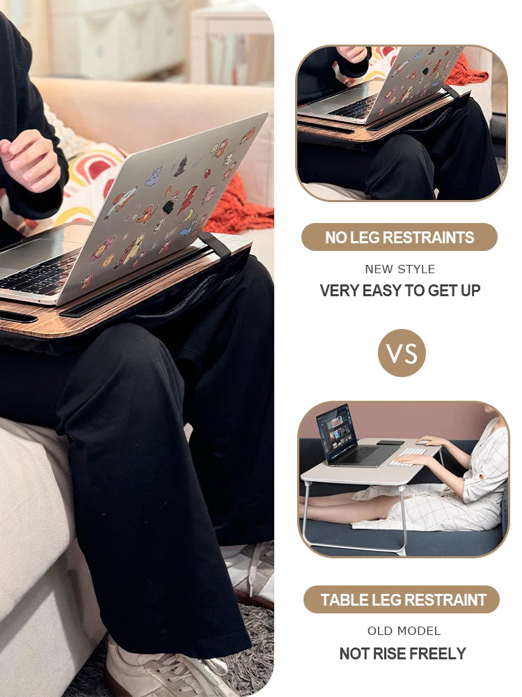 Laptop Desk Lazy Person Laptop Desk Portable With Handheld Ipad Slot Phone Slot Suitable For Bed Sofa Car