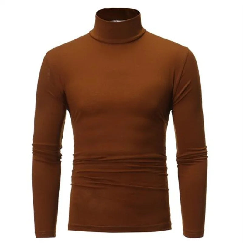 Thermal Underwear Tops Men Spring Clothes Thermal Shirt Autumn Men's Winter Tights High Neck Thin Slim Fit Long Sleeve T-shirt