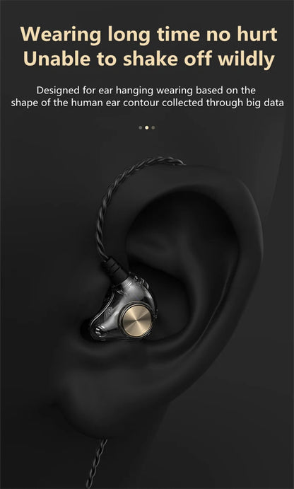 Android Mobile Phone DrivebyWire Headset Metal Heavy Bass Computer PC Headset InEar Sports Headset