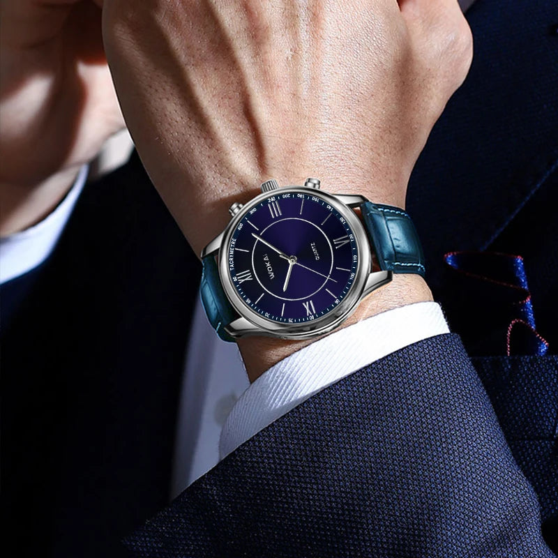 New 2023wokai business watch Quartz sports watch leisure belt men's watch men's watch