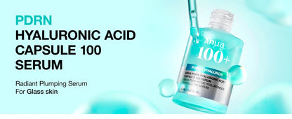 ANUA PDRN Hyaluronic Acid Capsules 100 Serum, Radiation Facial Serum, Hyaluronic Acid, Korean Skin Care Products, 30ml