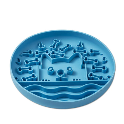 1Pc Silicone Pet Slow Feeder Food Lick Mat  Anti-Slip Lick Bowl for Dogs and Cats