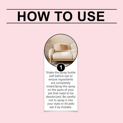 Deodorizing Dog Spray Odor Removal Natural Deodorizer Long Lasting Cologne Fragrance for Dogs Cats Odor Control Cleaning Product